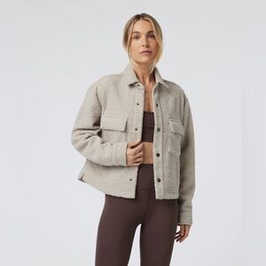 Vuori Sycamore Short Shirt Jacket for Women- Dark Salt in XS